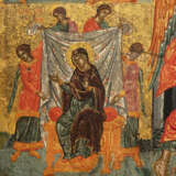 A LARGE ICON SHOWING THE ANNUNCIATION OF THE MOTHER OF GOD AND SCENES FROM THE AKATHIST - Foto 2