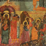 A LARGE ICON SHOWING THE ANNUNCIATION OF THE MOTHER OF GOD AND SCENES FROM THE AKATHIST - фото 5