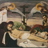 A SIGNED AND DATED ICON SHOWING THE LAMENTATION OF CHRIST - photo 1