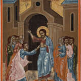 A RARE ICON SHOWING THE INCREDULITY OF ST. THOMAS - Foto 1