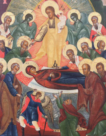 AN ICON SHOWING THE DORMITION OF THE MOTHER OF GOD - photo 2