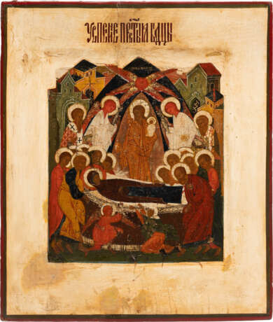AN ICON SHOWING THE DORMITION OF THE MOTHER OF GOD (KOIMESIS) - фото 1