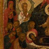 A MONUMENTAL ICON SHOWING THE DORMITION OF THE MOTHER OF GOD (KOIMESIS) FROM AN ICONOSTASIS - photo 5