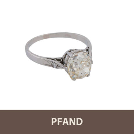 PFANDAUKTION - Ring mit Altschliff-Diamant, 2,35 ct, Getönt/P1, - Foto 1