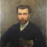 Herrenportrait, Anfang 19. Jahrhunderts, o. r. unleserlich signiert und datiert E. Barden 1885(?) - photo 1