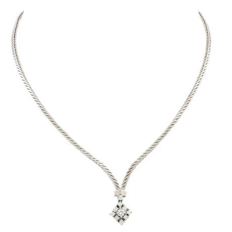 Collier mit 10 Brillanten von zus. ca. 0,56 ct, - photo 1