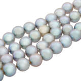 Konvolut aus Perlenkette mit passenden Ohrclips, - Foto 5