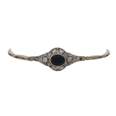 Armband mittig mit dunkelblauem Saphir ca. 1,2 ct, - photo 1