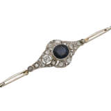 Armband mittig mit dunkelblauem Saphir ca. 1,2 ct, - photo 4