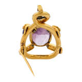 Biedermeier Brosche mit Amethyst ca. 6,7 ct, - Foto 3