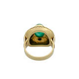 Außergewöhnlicher Ring mit Smaragdcabochon und 2 Brillanten - photo 4