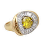 Ring mit 1 gelben Brillant ca. 2,3 ct, - Foto 2