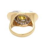 Ring mit 1 gelben Brillant ca. 2,3 ct, - Foto 4