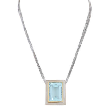 Collier mit Aquamarinanhänger von ca. 38 ct - Foto 2