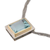 Collier mit Aquamarinanhänger von ca. 38 ct - Foto 5