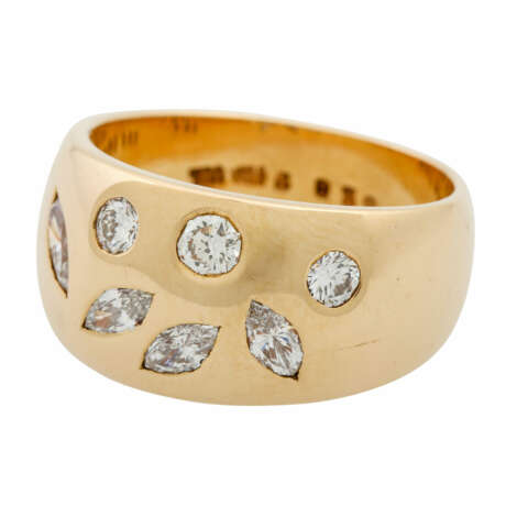 Ring mit 7 Diamanten von zus. ca. 0,75 ct, - photo 5