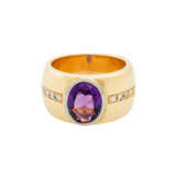 Ring mit Amethyst 2 ct und 8 Brillanten von ca. 0,2 ct, - photo 2