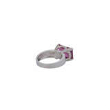 Ring mit rosaroter Korund ca. 5 ct, - фото 3