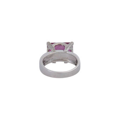 Ring mit rosaroter Korund ca. 5 ct, - Foto 4