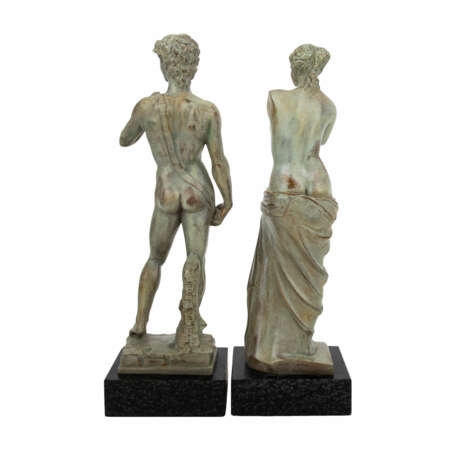 COMO, JEAN (Kopist 20. Jh.). Paar Museumsrepliken "Venus von Milo" und "David", - Foto 3