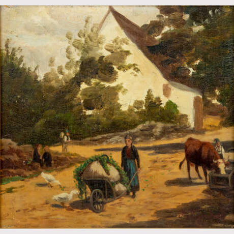KORNBECK, JULIUS (1839-1920), "Bauern vor dem Haus", - Foto 1