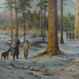 Lorenz, Willi, 1901 - 1981, Jagdgesellschaft im Winterwald - Foto 1