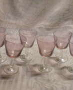 Buntes Glas. 6 rosa Cherry Gläser