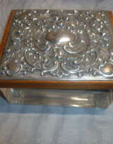 Silber Kristalldose 1920 Silber Kristalldose 1920