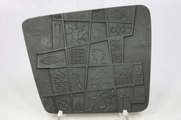 Reuter, Ernst Fritz, 1911 - 1997, Bronzeplakette