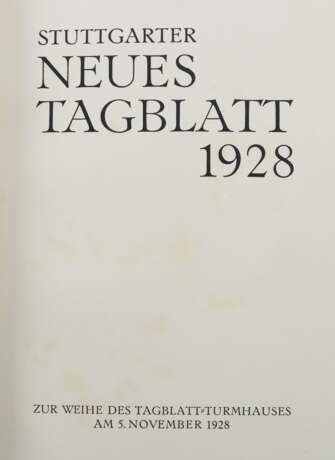 Stuttgarter neues Tagblatt 1928 Zur Weihe des Tagblatt-Turmhauses am 5 - фото 2