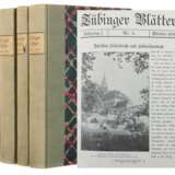 Tübinger Blätter 4 Sammelbände der Jahrgänge 1898-1907, 1908-1928, 1929-1942 und 1943-1951, je mit zahlr - Foto 1