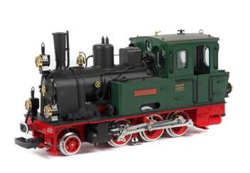 Diesellok LGB Lehmann, Gartenbahn, Spur G (IIm), Modell 2074, Kunststoff grün/schwarz, bez