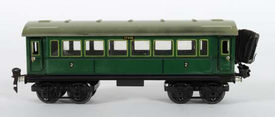 Personenwagen Märklin, Spur 0, grün CL, 4 Angeltüren, BZ 1934-1955, L: 24,5 cm - фото 2