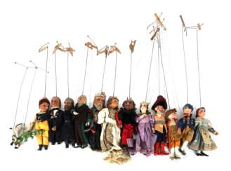14 Marionettenfiguren Tschechoslowakei, ca