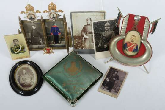 Konvolut Kaiserreich 1 x Bilderrahmen aus einer Epaulette König Karl 1 - Foto 2