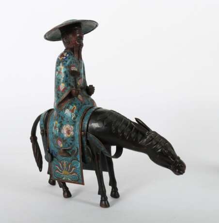 Toba auf seinem Esel reitend China, Ende 19 - фото 2