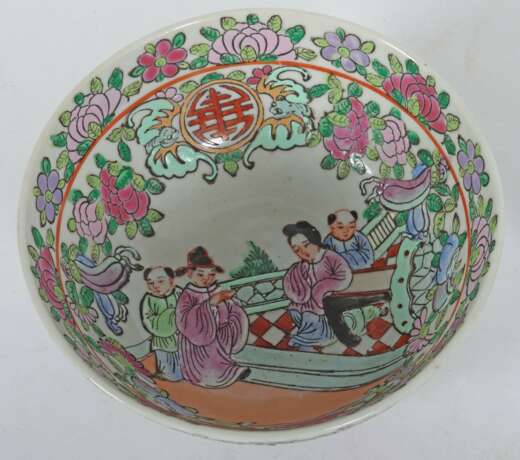 Famille Rose Schale & Teller China, Wa Lee Company, Mitte 20 - photo 2