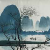 Rollbild mit Tuschmalerei auf Papier China, nztl - Foto 1