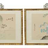 2 Tuschmalereien auf Seide China, nztl - Foto 1