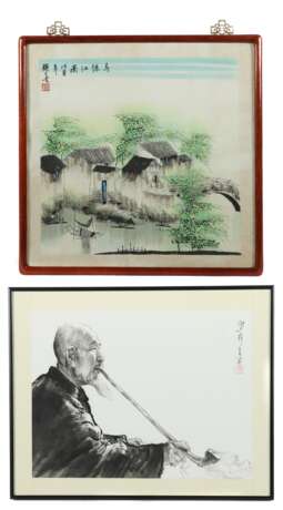 2 Tuschezeichnungen auf Papier China, 20 - photo 1