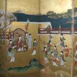 Großer Paravent (Byobu) Japan, Edo-Zeit (1603-1868), anonyme Malerei im Stil der Kano-Schule, Blattgold/Farbe/Tusche auf Papier, 6-tlg - photo 5