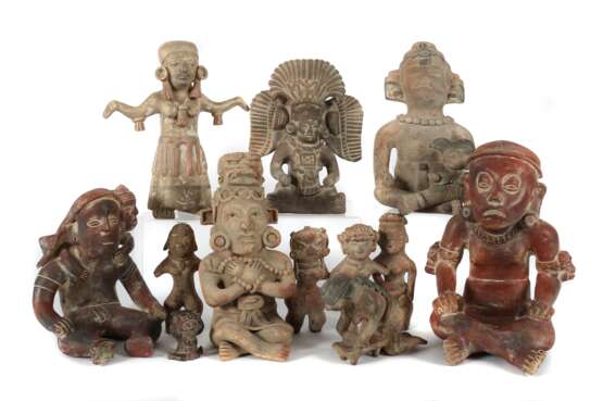 12 dekorative Tonfiguren Südamerika, nztl - фото 1