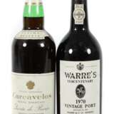 2 Flaschen portugiesischer Wein 1x Warre`s Vintage Port, Tercentenary, 1970er JG, 20,5% vol - Foto 1