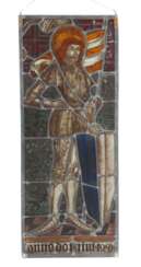 Heilige Johanna von Orleans Oder auch Jeanne d´Arc, Bleiverglasung mit Hinterglasmalerei, 19