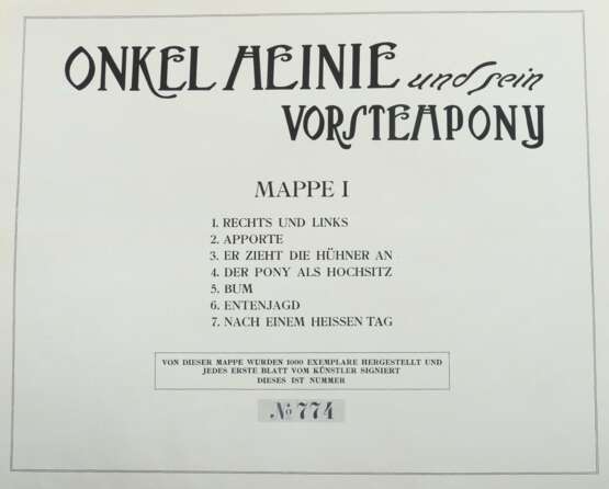 Onkel Heinie und sein Vorstehpony 2 Mappen mit je 1 Inhaltsblatt und 7 bzw - photo 2