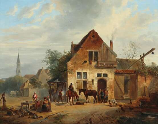 Pieterszen, Abraham van der Weyden Middelburg 1817 - 1880 Sint-Maria-Horebeke, Landschaftsmaler und Schüler von Regemorten in Antwerpen - Foto 1