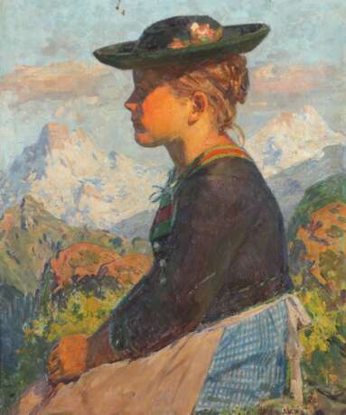 Schlieben, Ludwig von Grossenhain 1875 - 1957 München, Portrait und Landschaftsmaler, Stud, an der Kunstakad - Foto 1