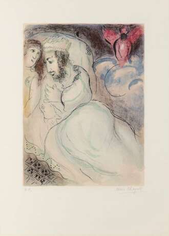 Chagall, Marc 1887 Witebsk - 1985 St. Paul de Vence. Dessins pour la Bible (Illustrationen für die Bibel). 1960 Edition Verve, Paris. - photo 5