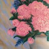 Design Painting “Charm of roses”, Canvas on the subframe, Oil paint, Impressionist, Still life, Russia, 2021 - photo 3