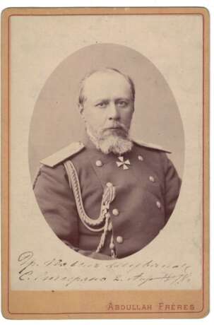 Граф П.А. Шувалов. Кабинетное фото с автографом. 1878. - photo 1